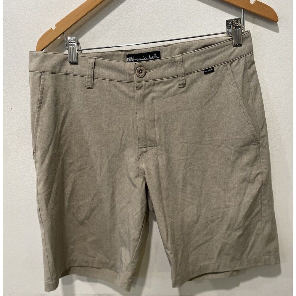 Travis Mathew Sand Harbor Stretch Flat Front Golf Shorts 10” Inseam Sz 32